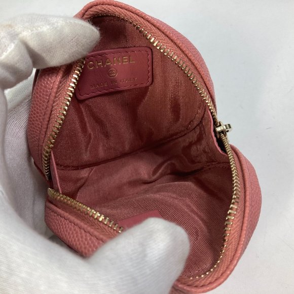 CHANEL Authentic Pink Caviar Leather Logo Wallet - Picture 10 of 13
